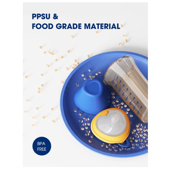 180ml Anti Colic Wide Neck pPSU milk bottles Flip Cap BPA Free