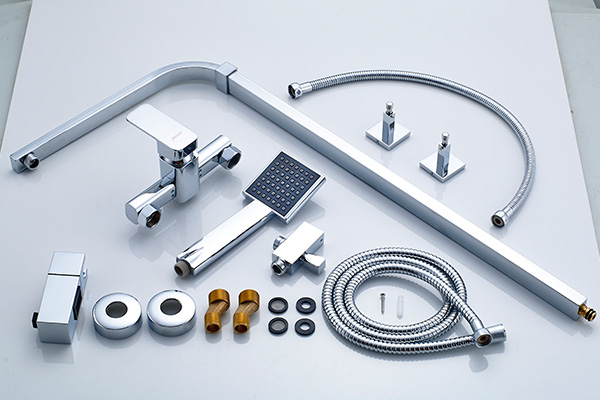 Classic Exposed Shower System Cold And Hot Water ROVATE Polished Surface