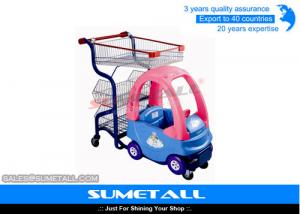 Cheap Popular Plastic Body Children Shopping Trolley With Child Car Seats For Grocery Store wholesale