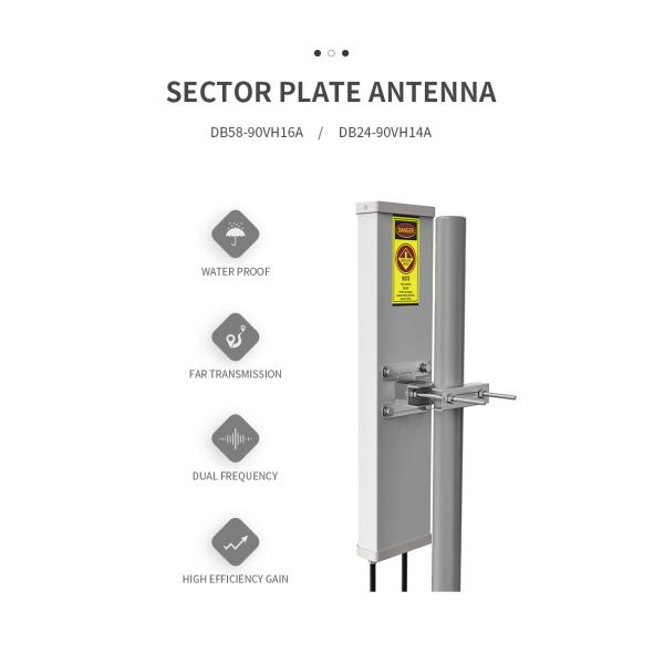4G LTE Base Station Antenna 2300MHz for External Panel Communication in Greg Color