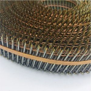 Yellow Galvanized Coil Nails For Pallet Wood Construction