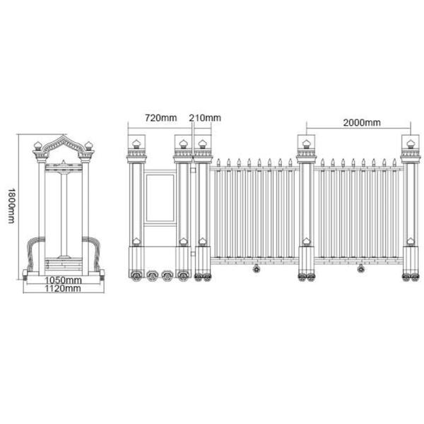 Intelligent Automatic Electric Retractable Door Remote Control For Residential Park