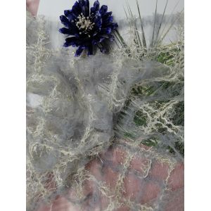 Cheap 125CM Blue Geometric Lurex Applique Embroidery Fabric wholesale