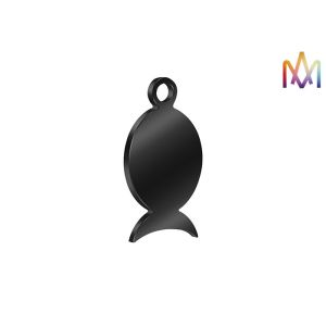 Cheap Plated SS Black Fish Shaped Pendant OEM ODM Supported wholesale