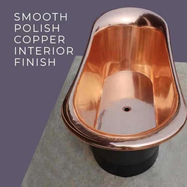 Luxury Freestanding Bathtub Handmade Copper Bath Tarnish Resistant