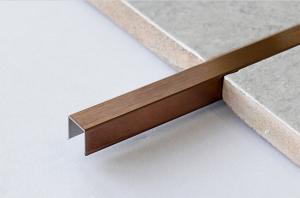 China 2mm Stainless Steel Outside Corner Trim Metal Edge Trim For Ceramic Tile on sale