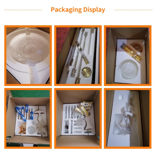 Diameter 20 / 25 / 30CM wedding Decoration Glass Ball Pendant Light