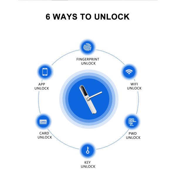 Stainless Steel Lock Smart Biometric Aluminium Door Locks Low Power Consumotion