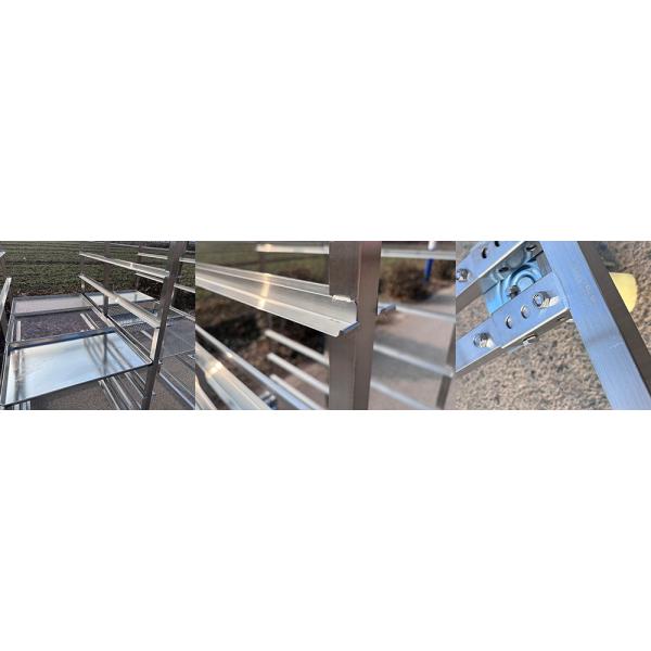 500kg Stainless Steel Bakery Trolley Double Row Bakery Rack Trolley
