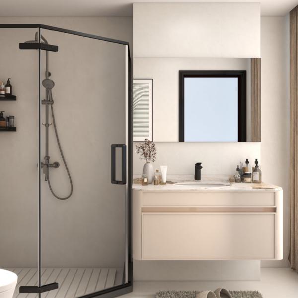 Water Resistant Modern Style Single Mirror Vanity Sink Bathroom Storage Cabinet Bathroom Vanity