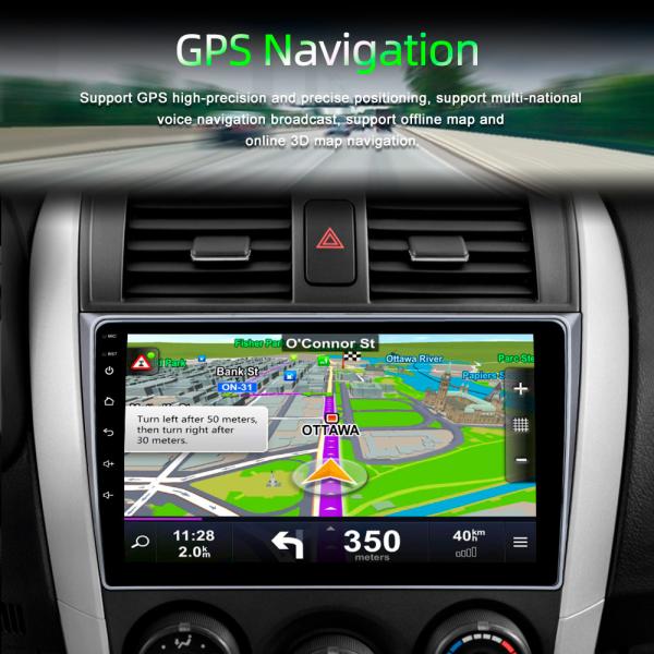 Capacitive Screen Phonelink Android Car Stereo Radio Player For Toyota Corolla 2007-2013