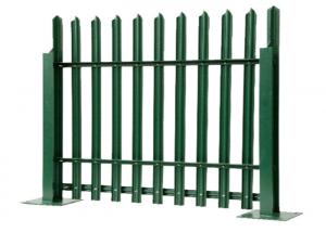 China Park Green Color Pvc Security Palisade Fence Pales , Wire Mesh Fence on sale