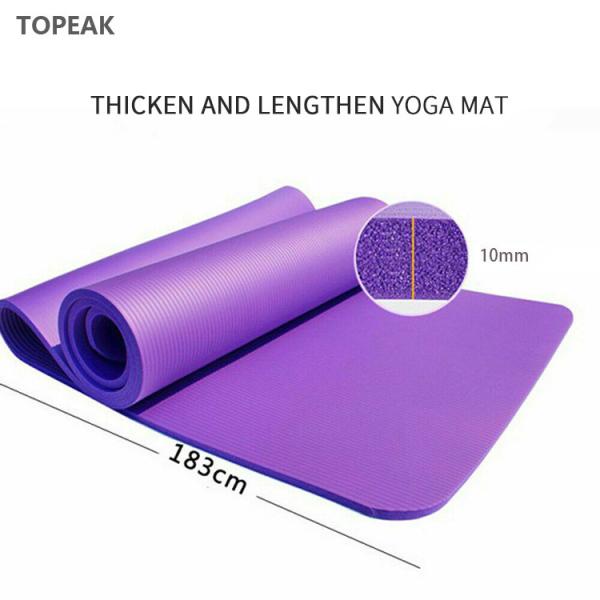 1 inch Fitness Yoga Mat 36 x 84 Blue Black Nbr Yoga Mat Material Foam 10mm 20mm