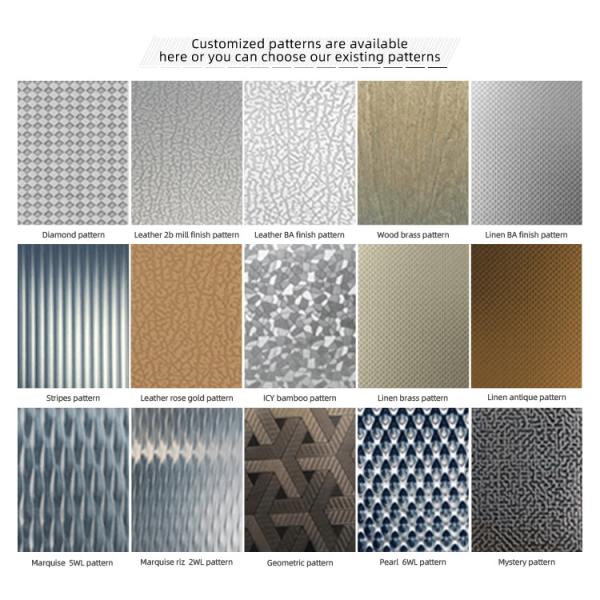 BA Embossed Stainless Steel Sheet 1.2mm Silver 4ft * 8ft SUS201 304