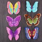 Small Butterfly Iron On Embroidered Applique Patches Cloth Badge For Clothes
