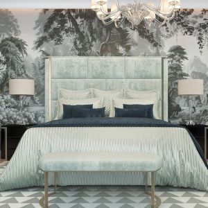 Cheap 2.0x2.2m Luxury Modern King Bed 1.5m White Bedroom Set Modern wholesale