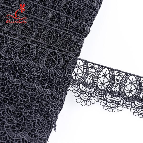 Cheerslife Stock 3.2Cm Milk Yarn Water Soluble Embroidery Chemical Cord Type Water Drop Shape Lace Trim For Casual Dre
