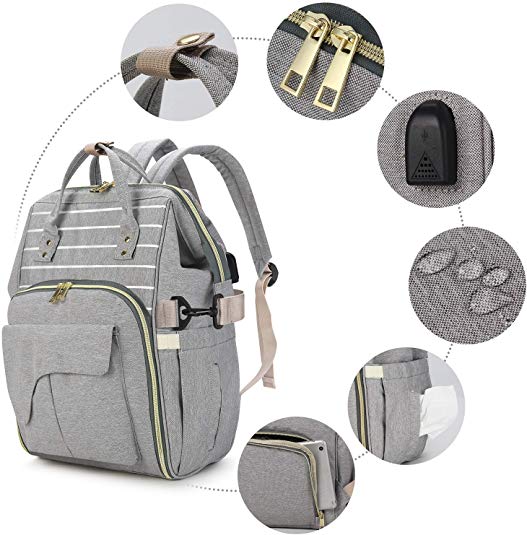 Multi Function Baby Diaper Backpack 20L With Baby Seat