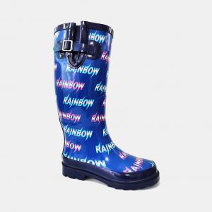 China ISO9001 Size 6 Women'S Rain Boots , Printable Original Tall Waterproof Rain Boot on sale