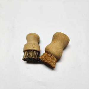 China Kitchen Natural Wooden Pot Scrubber Sisal Bristle Eco Friendly on sale