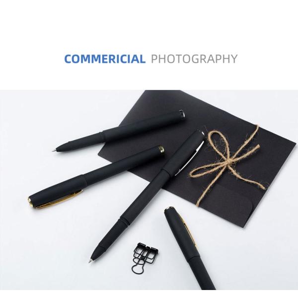 Black Matte Plastic Carbon Based Ink Gel Pen 0.5mm For Office Hotel Bank