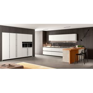 Buy cheap Customized White Lacquer Kitchen Cabinets Modern Kitchen System L Shaped from wholesalers