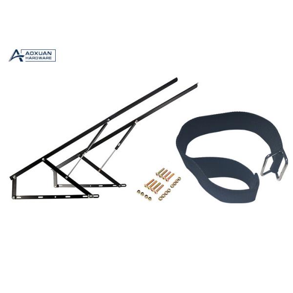 59 Inch Ottoman Bed Mechanism With Lifter , Black Double Ottoman Bed Frame