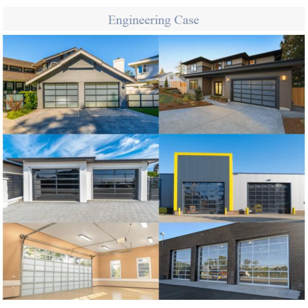 Residential Use Aluminum Sectional Door Standard Overhead High Thermal Insulation