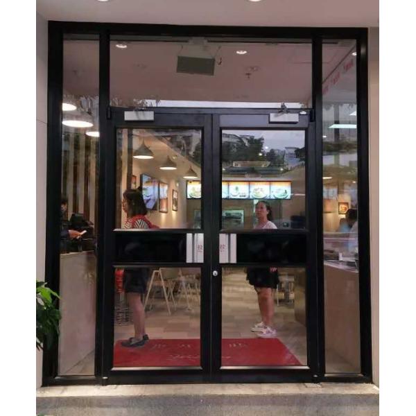 Shopping Malls Commercial Storefront Tempered Insulated Glass Flush Sliding Door