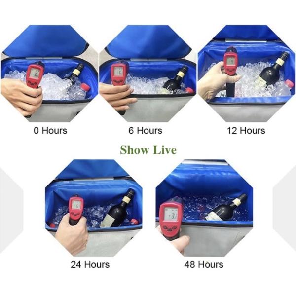 Outdoor 18L Camping Cool Bag TPU Insulated Air Tight Zipper Cooler Rucksack 20 Cans