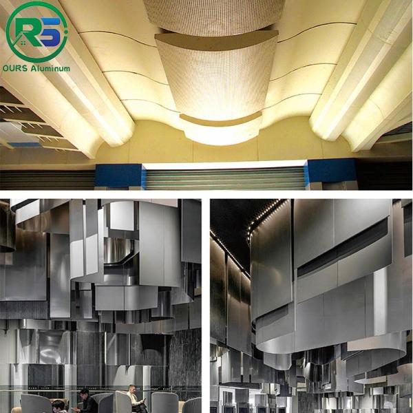 White Shaped PVDF Art Deco Wall Panels Exterior Building Decoration