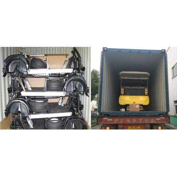 Pink Color 2+2 Seater Electric Golf Carts , 4 Seater Electric Car High Stability