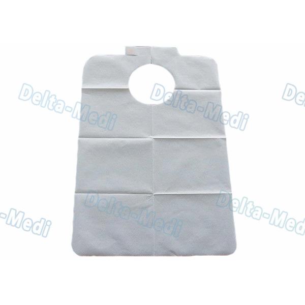 Customized Disposable Dental Bibs / Apron White Color Easy To Wear