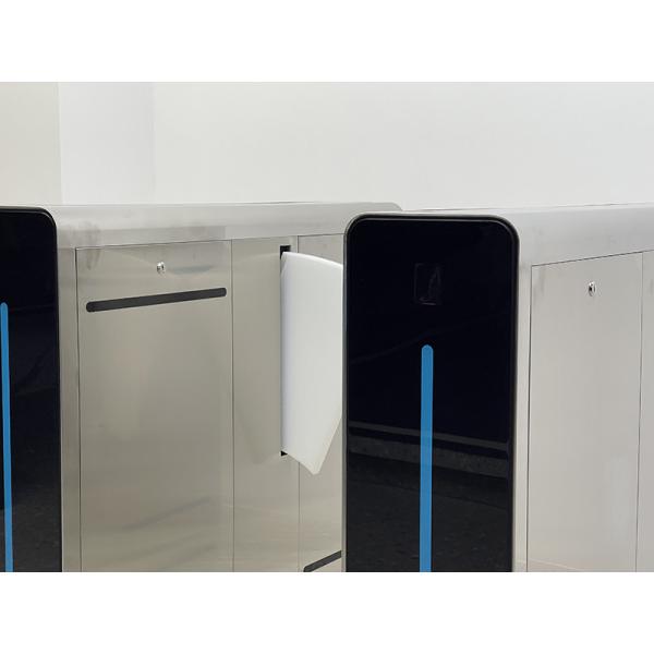 304 Stainless Steel Automatic Flap Barrier Speed Gate Turnstile With Glass Panels