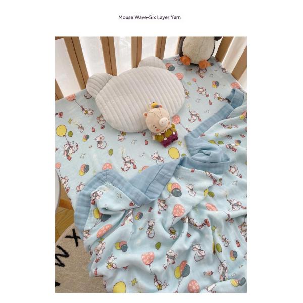 Pattern Style Baby Bamboo Cotton Gauze Bath Newborn Quilt Set for Class A Cot Bedding