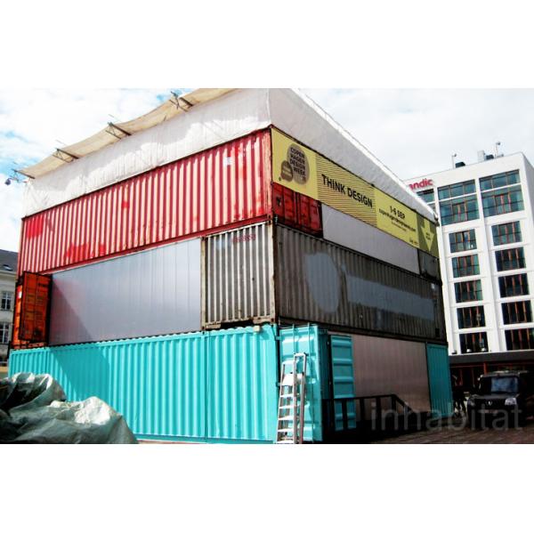 Exhibition Center Prefab Shipping Container Homes / Prefab Storage Container Homes With Yards