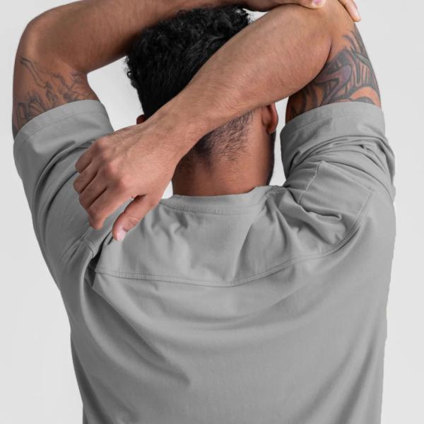 Summer American Loose Sports T-Shirt Men&prime;s Solid Color Cotton Large Size Round Neck Short Sleeve Under The Spread of Fork White T-Shirt