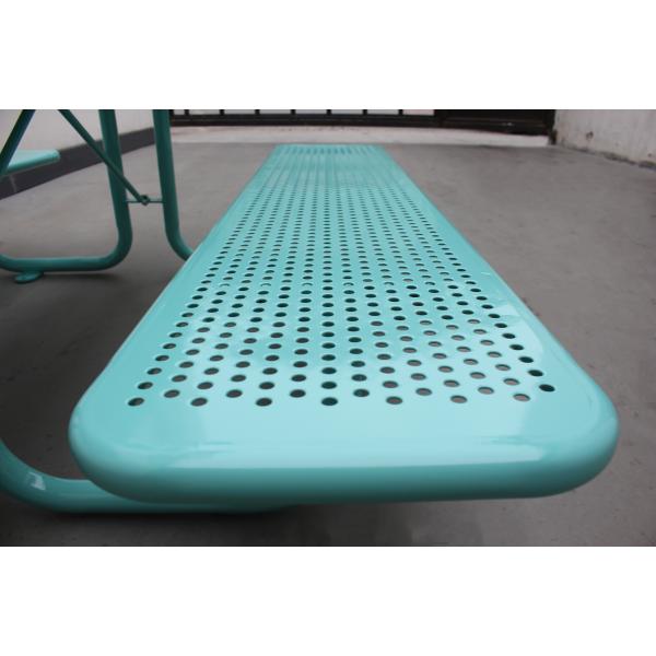 Waterproof Rustproof Outdoor Picnic Tables Perforated Steel Material For Park