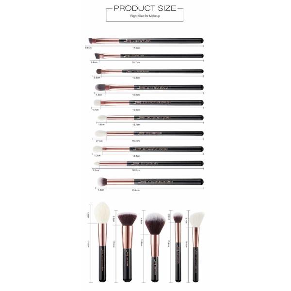 Jessup T160 Essential Makeup Brush Set
