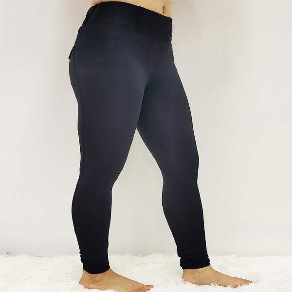 Side Pocket Horse Riding Pants Brushed Keep Warm Equestrian Riding Leggings