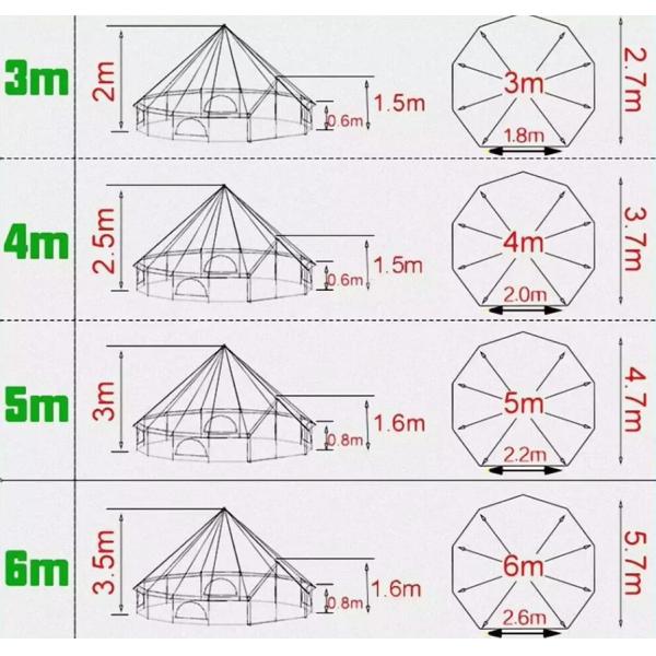 Luxury Large Outdoor Family Camping Canvas Bell Tent Teepee Yurt Glamping Tent