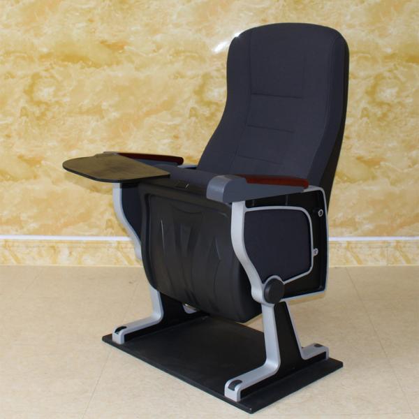 Black High Density Theatre Cinema Hall Chairs Adjustable Moistureproof Antistatic
