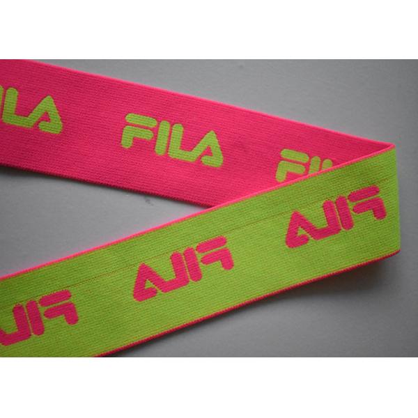 Spandex / Polyester Eco - Friendly jacquard elastic band , Jacquard elastic straps