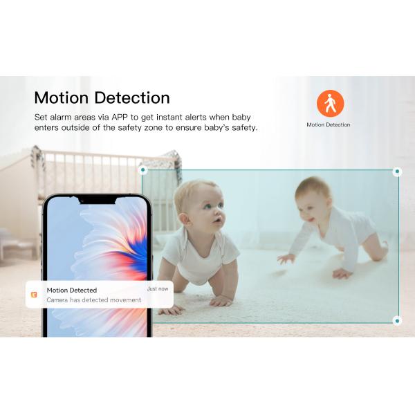 Automatic Alarm Video Baby Monitor Wifi 2.4Ghz 940Nm Led Light Motion Sensor