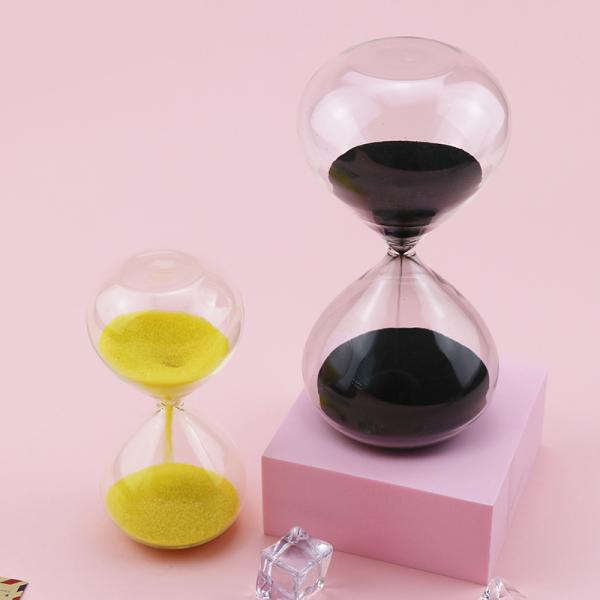 Flat Glass Hourglass 60 Minute Sand Timer ISO9001 approved