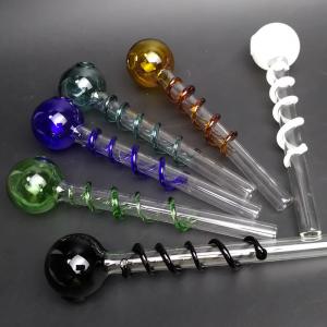 Cheap Pryrex Dot Incense Oil Burners Glass Smoking Pipe 5.5 Inches Lightweight wholesale
