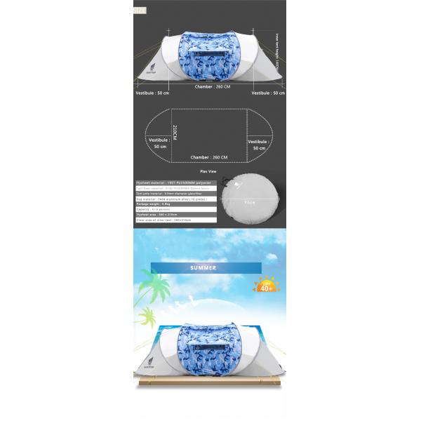 Camouflage 6 Person L360cm Pop Up Camping Tent