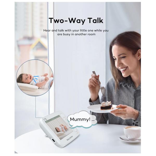 5 Inch Wireless Baby Monitor with PTZ Camera and 2-Way Audio
