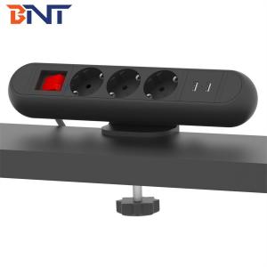 Cheap BOENTE New Stock 3 Outlet With Surge Protector USB Ports Black On Desk Edge Removable Desktop Power Socket Manufacturer wholesale