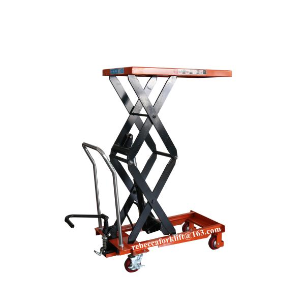 Mini Manual Lift Table , 1.5 Ton 1700MM Hand Scissor Lift Table Long Service Life